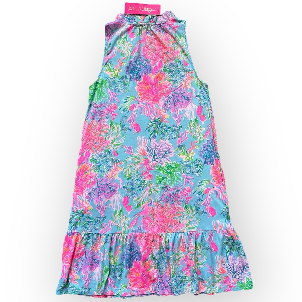 🪸NWT Lilly Pulitzer Malone Tiered Swing Dress, Celestial Blue Cay to My Heart 🪸 - Picture 5 of 16
